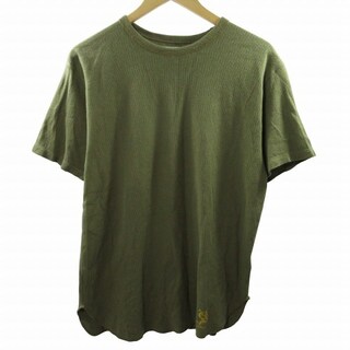 キャリー CALEE 美品 Tシャツ カットソー ロゴ 半袖 緑 M 0408