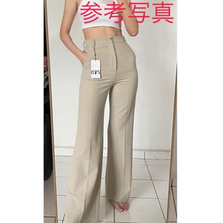 ザラ(ZARA)のザラ ZARA バギーパンツ スラックス ワイドパンツ ボトムス ベージュ　(カジュアルパンツ)