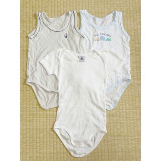 プチバトー(PETIT BATEAU)のロンパース　肌着　3枚セット　95cm 36m プチバトー　西松屋(下着)