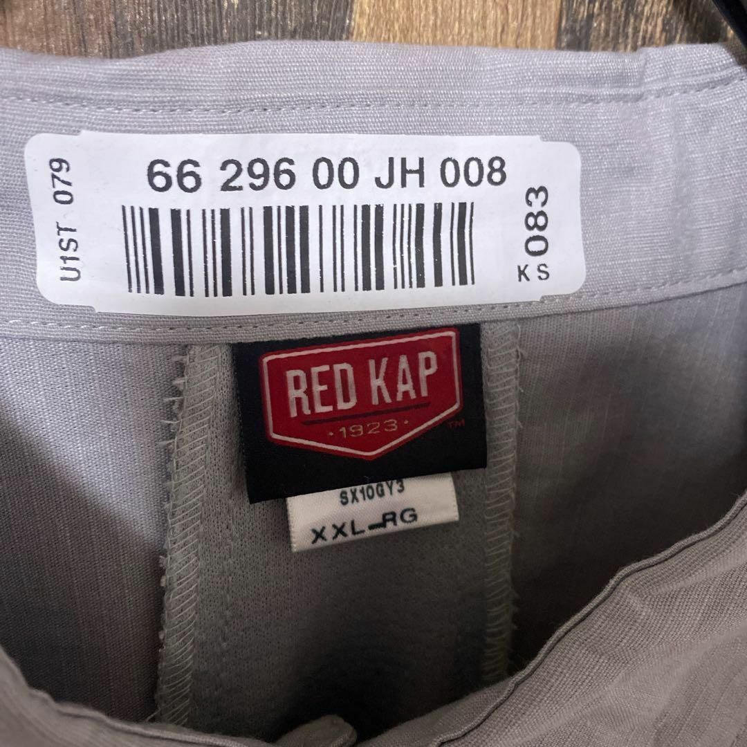 RED KAP(レッドキャップ)のワーク メンズ レッドキャップ グレー ワッペン 2XL 古着 長袖 シャツ メンズのトップス(シャツ)の商品写真