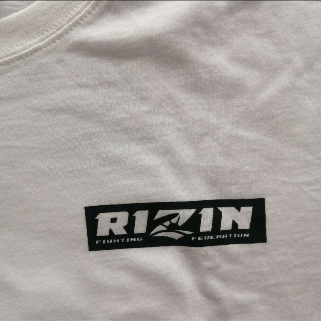 RIZIN  Tシャツ 白  バックプリント 格闘技 メンズのトップス(Tシャツ/カットソー(半袖/袖なし))の商品写真