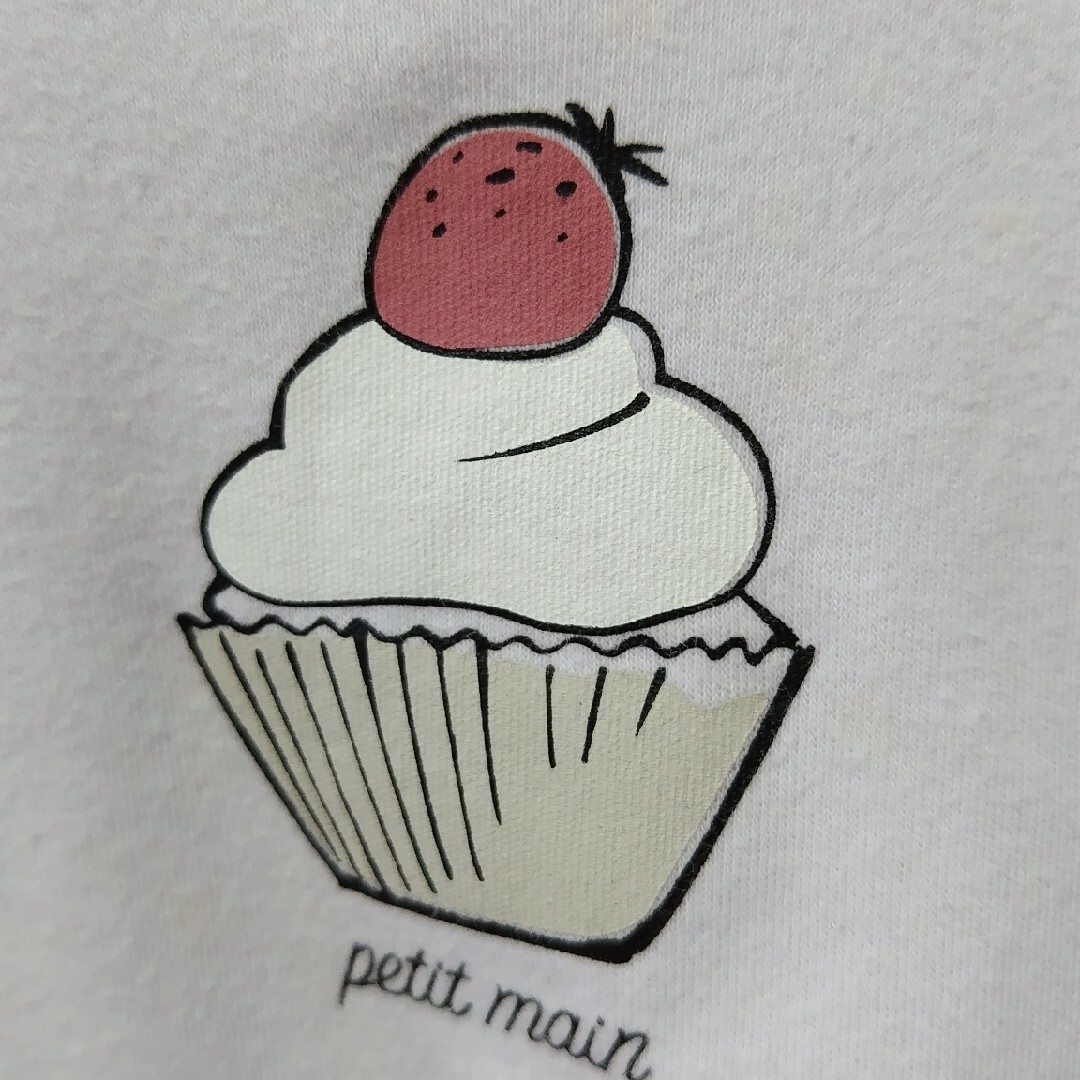 petit main(プティマイン)のプティマイン　カップケーキ　ロンT キッズ/ベビー/マタニティのキッズ服女の子用(90cm~)(Tシャツ/カットソー)の商品写真