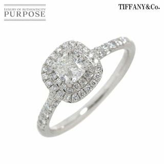 ティファニー(Tiffany & Co.)のティファニー TIFFANY&CO. ソレスト ダイヤ 0.38ct H/VVS2/3EX 12号 リング Pt 指輪【鑑定書付き】VLP 90223891(リング(指輪))