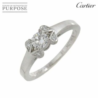 カルティエ(Cartier)のカルティエ Cartier バレリーナ ダイヤ 0.23ct F/VS1/3EX #48 リング Pt プラチナ 指輪【証明書・鑑定書付き】VLP 90224259(リング(指輪))