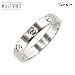 カルティエ(Cartier)のカルティエ Cartier ミニラブ #56 リング K18 WG ホワイトゴールド 750 指輪 VLP 90224425(リング(指輪))