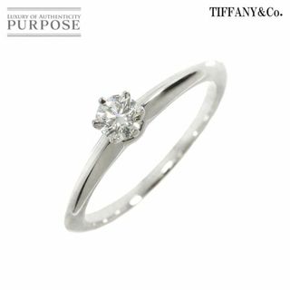 ティファニー(Tiffany & Co.)のティファニー TIFFANY&CO. ソリティア ダイヤ 0.26ct D/VS2/3EX 14号 リング Pt プラチナ【鑑定書付き】 VLP 90224449(リング(指輪))