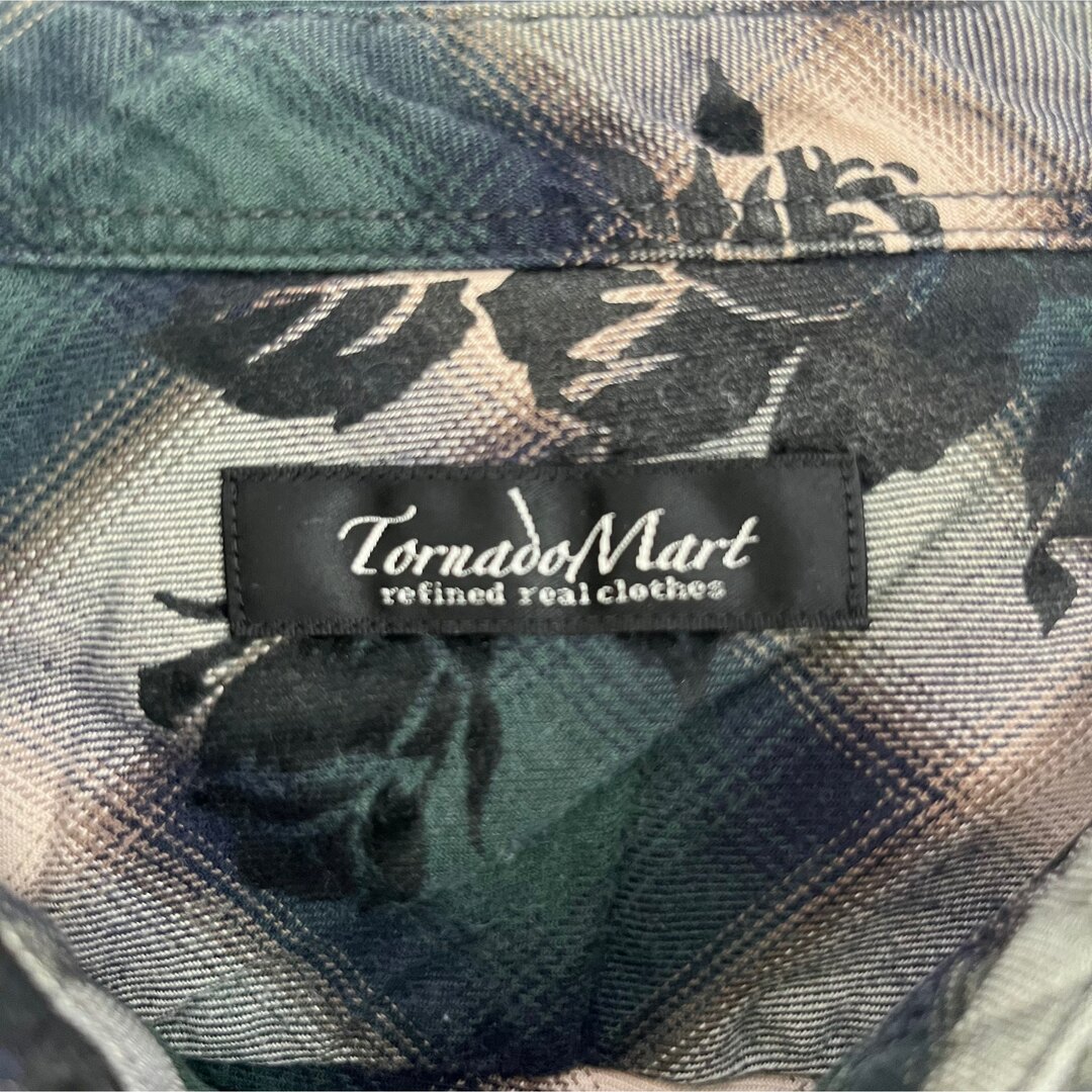 TORNADO MART(トルネードマート)のTORNADO MART トルネードマート 花柄  チェック シャツ 長袖 メンズのトップス(シャツ)の商品写真
