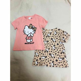 エイチアンドエム(H&M)の【美品】H&M  キティちゃんTシャツ2枚組　92㎝(Tシャツ/カットソー)