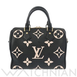 ルイヴィトン(LOUIS VUITTON)の中古 ルイ ヴィトン LOUIS VUITTON M58947 RFIDタグ(ICチップ)  レディース ハンドバッグ バイカラーモノグラムアンプラント ブラック/ベージュ レザー(ハンドバッグ)