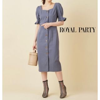 ロイヤルパーティー(ROYAL PARTY)のROYAL PARTY パフスリーブフロントボタンワンピース(ロングワンピース/マキシワンピース)