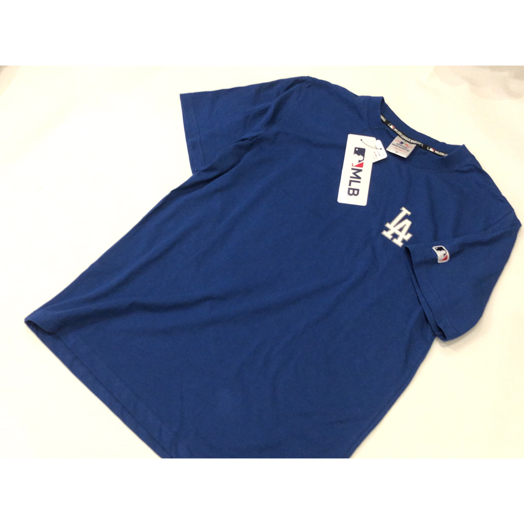 MLB(メジャーリーグベースボール)の新品　MLB ドジャース　Ｍ　サイズ　半袖　 Tシャツ ブルー　大谷　コットン メンズのトップス(Tシャツ/カットソー(半袖/袖なし))の商品写真