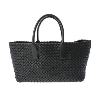 ボッテガヴェネタ(Bottega Veneta)のボッテガヴェネタ  スモール カバ イントレチャート ハンドバッグ 黒(ハンドバッグ)