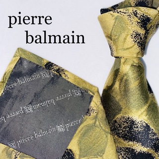 ピエールバルマン(Pierre Balmain)のpierre balmain シルクネクタイ　高級　光沢　イタリア製　絹100%(ネクタイ)