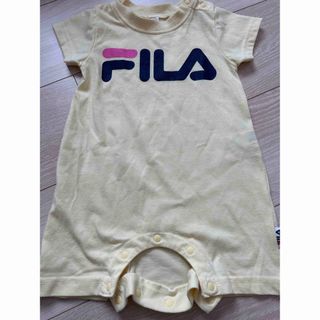 80センチ　FILA フィラ 半袖ロンパース　イエロー　黄色