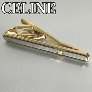 セリーヌ(celine)のCELINE セリーヌ　ネクタイピン　ゴールド×シルバー　マカダム柄　ビジネス(ネクタイピン)