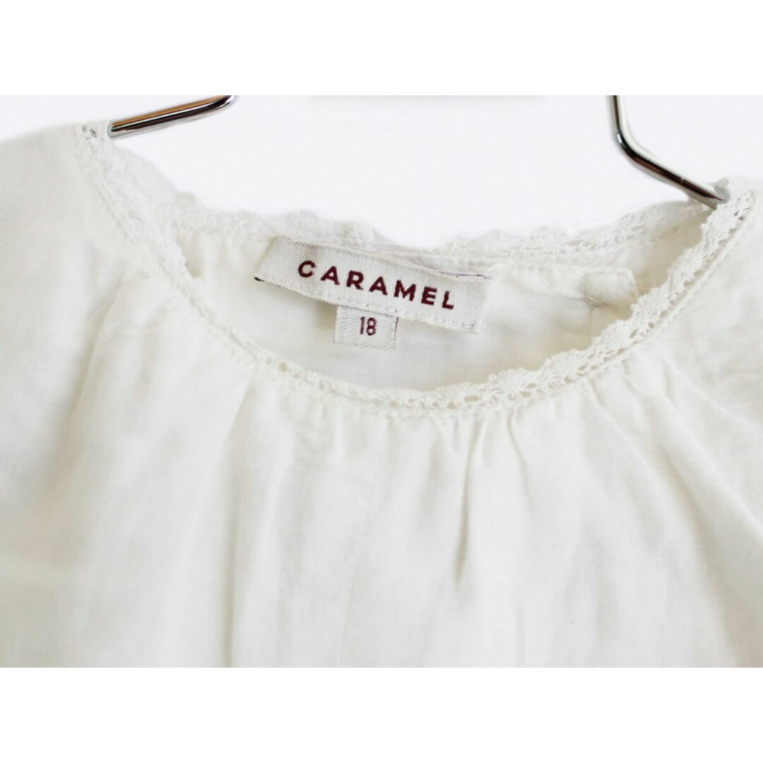 Caramel baby&child (キャラメルベビー&チャイルド)の【春物 新入荷!】[キャラメル/CARAMEL]85cm 長袖ブラウス オフホワイト【中古】子供服 キッズ kids ベビー服 baby 女の子 春 tops 923042 キッズ/ベビー/マタニティのベビー服(~85cm)(シャツ/カットソー)の商品写真