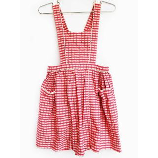 【春夏 新入荷!】[キャラメル/CARAMEL]116cm ジャンパースカート ピンク×グレー【中古】子供服 キッズ kids 女の子 春夏 onepi 504042