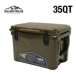 35QT ICELANDCOOLER アイスランドクーラー  別注オリーブドラブ(その他)