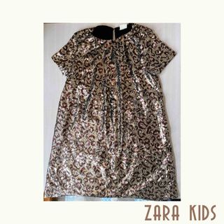 ザラキッズ(ZARA KIDS)のZARA KIDS ザラキッズ　スパンコールワンピース　152㎝(ワンピース)