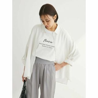 グリーンパークス(green parks)の【オフホワイト】ワッシャーシアーシャツ 24SS/レディース/夏/長袖/羽織り/薄手/透け感/体型カバー(シャツ/ブラウス(長袖/七分))