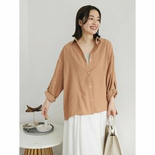 グリーンパークス(green parks)の【ベージュ】ワッシャーシアーシャツ 24SS/レディース/夏/長袖/羽織り/薄手/透け感/体型カバー(シャツ/ブラウス(長袖/七分))