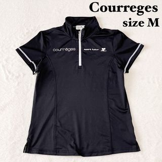 Courreges - 【美品】Courreges クレージュ　ハーフジップ　半袖シャツ　カットソー　M