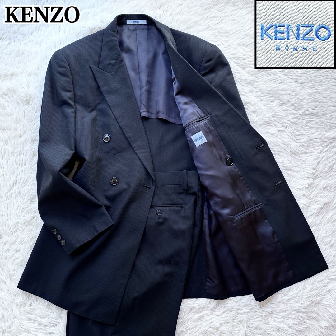 KENZO(ケンゾー)のVintage 90's KENZO ダブルブレスト セットアップスーツ XL メンズのスーツ(セットアップ)の商品写真