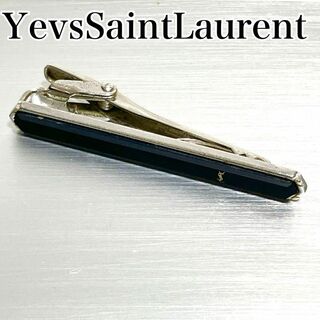 イヴサンローラン(Yves Saint Laurent)のYvesSaintLaurentサンローラン　ネクタイピン　シルバー　オニキス(ネクタイピン)