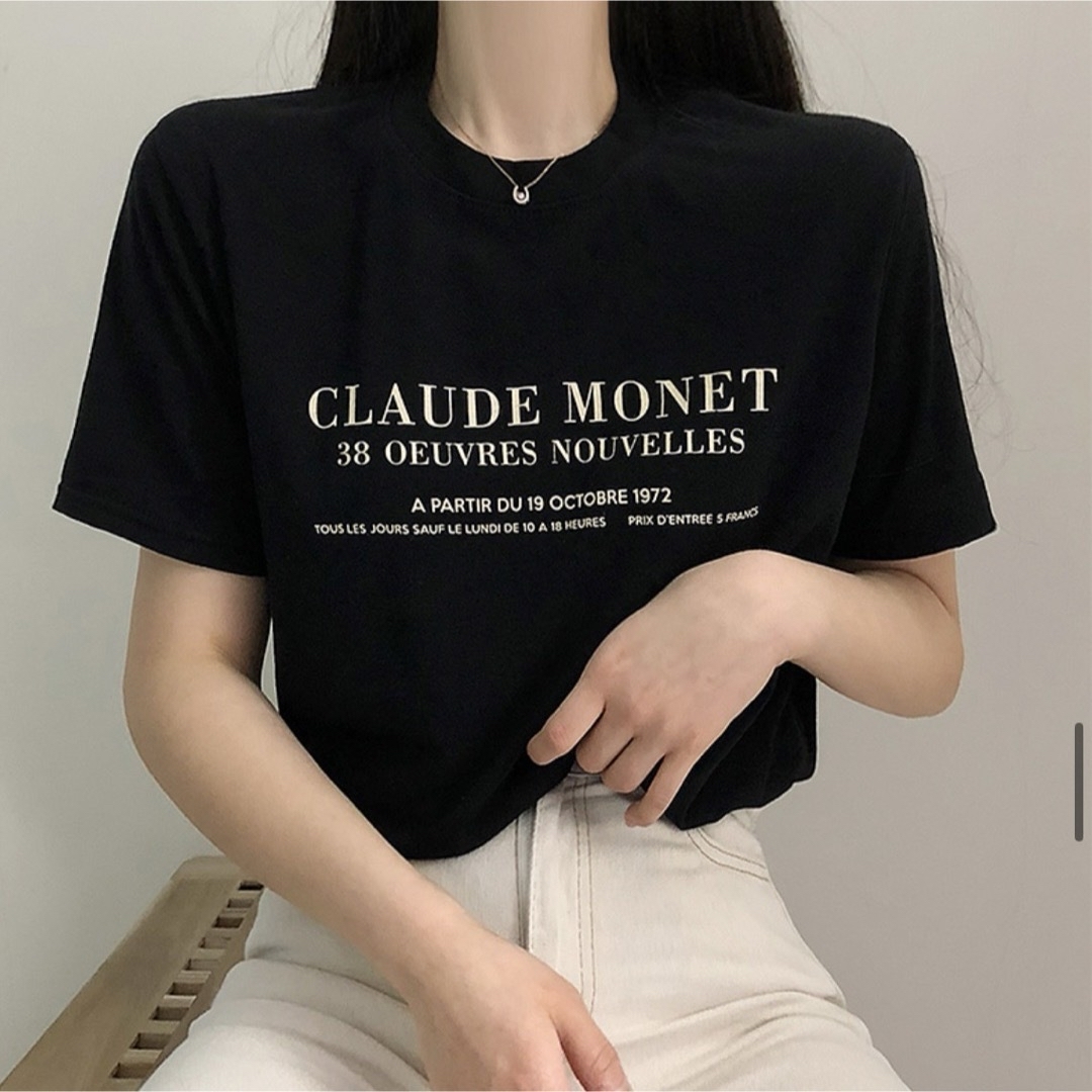 dholic(ディーホリック)のdholic zigzag codibook CLAUDE半袖Tシャツ 黒 韓国 レディースのトップス(Tシャツ(半袖/袖なし))の商品写真