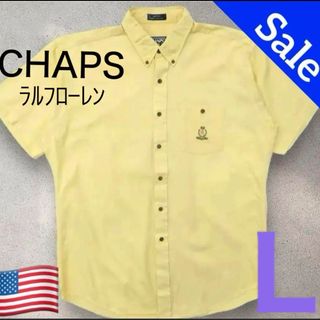 ラルフローレン(Ralph Lauren)の夏服　メンズ　シャツ　CHAPS ラルフローレン　イエロー　L(シャツ)