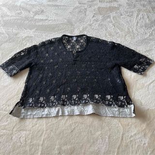 コムデギャルソンコムデギャルソン(COMME des GARCONS COMME des GARCONS)のコムデギャルソン コムデギャルソン総レース ブラウス 新品 未使用品(シャツ/ブラウス(長袖/七分))