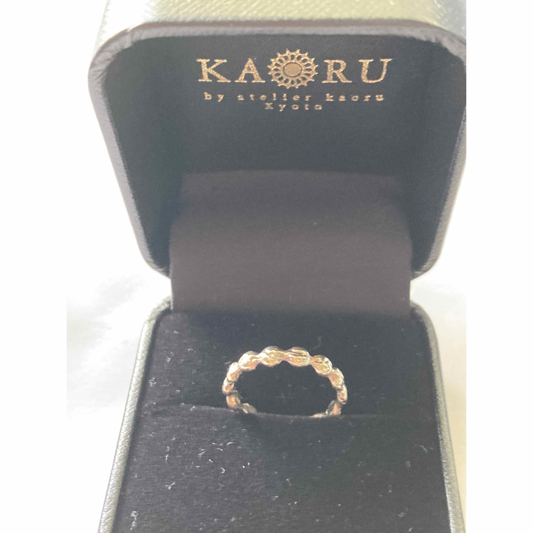 KAORU(カオル)の美品　カオル　kaoru  ポンデ　リング　k10 グリーンゴールド　8.5号 レディースのアクセサリー(リング(指輪))の商品写真