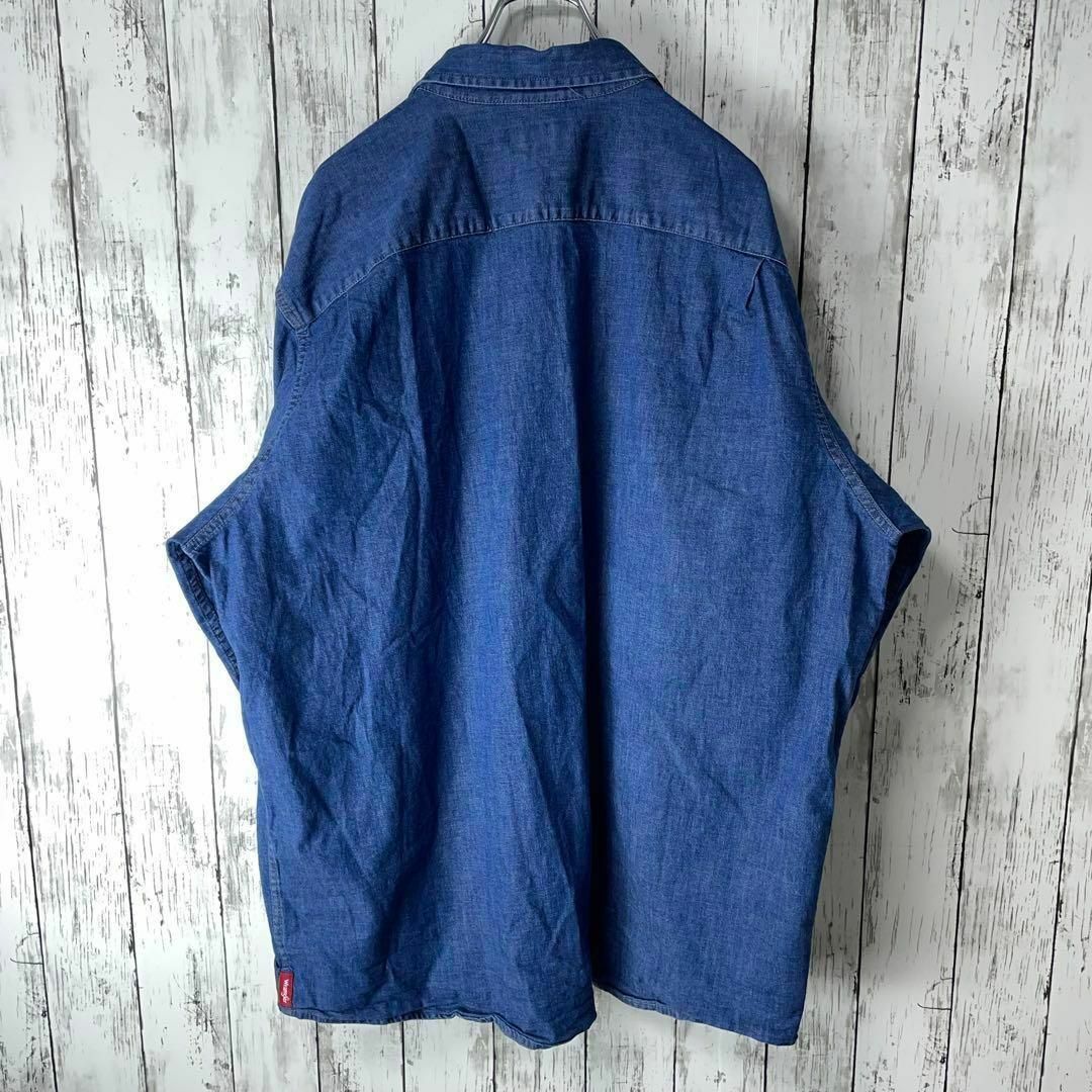 Wrangler(ラングラー)のWRANGLER USA古着 ビックサイズ 長袖シャツ デニムシャツ 2XL メンズのトップス(シャツ)の商品写真