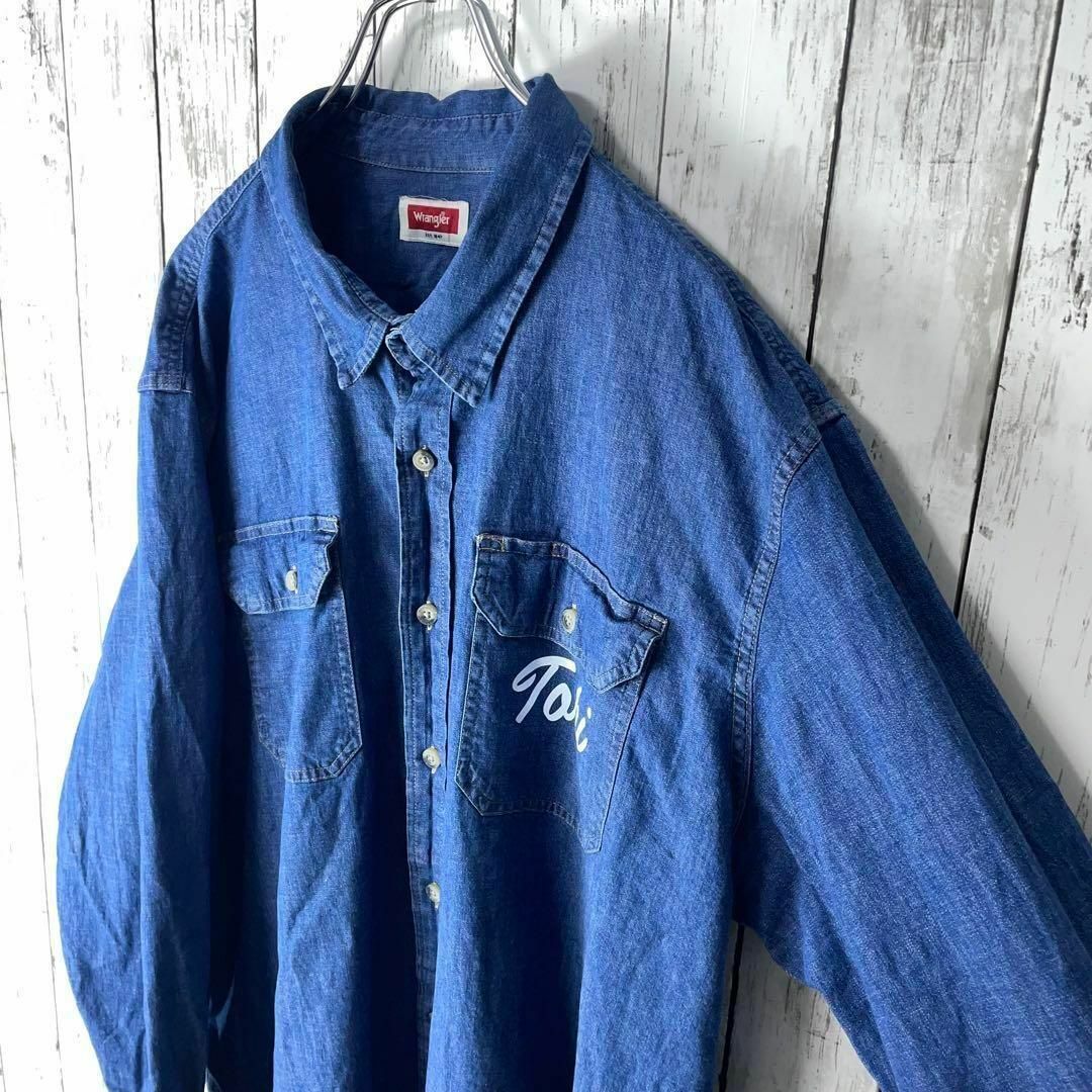 Wrangler(ラングラー)のWRANGLER USA古着 ビックサイズ 長袖シャツ デニムシャツ 2XL メンズのトップス(シャツ)の商品写真