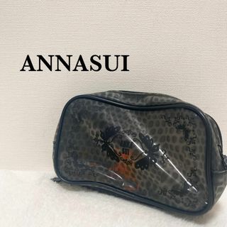 アナスイ(ANNA SUI)のレア✨ANNA SUIアナスイハンドバッグトートバッグポーチブラック黒総柄(ハンドバッグ)