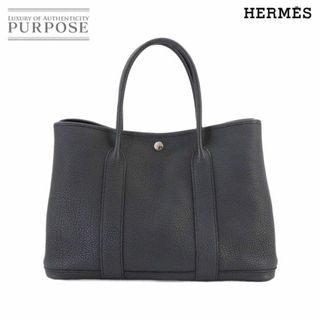 エルメス HERMES ガーデンパーティ PM トート バッグ ネゴンダ ブラック C刻印 シルバー 金具 VLP 90229446