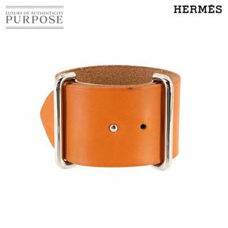 エルメス(Hermes)の新品同様 エルメス HERMES アピ GM ブレスレット レザー ブラウン シルバー 金具 アクセサリー VLP 90229495(ブレスレット/バングル)