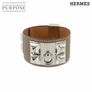 Hermes - 新品同様 エルメス HERMES コリエドシアン バングル エプソン エトゥープ B刻印 シルバー 金具 VLP 90230009