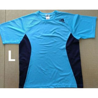 adidas - adidas アディダス  CLIMALITE Tシャツ Lサイズ スカイブルー