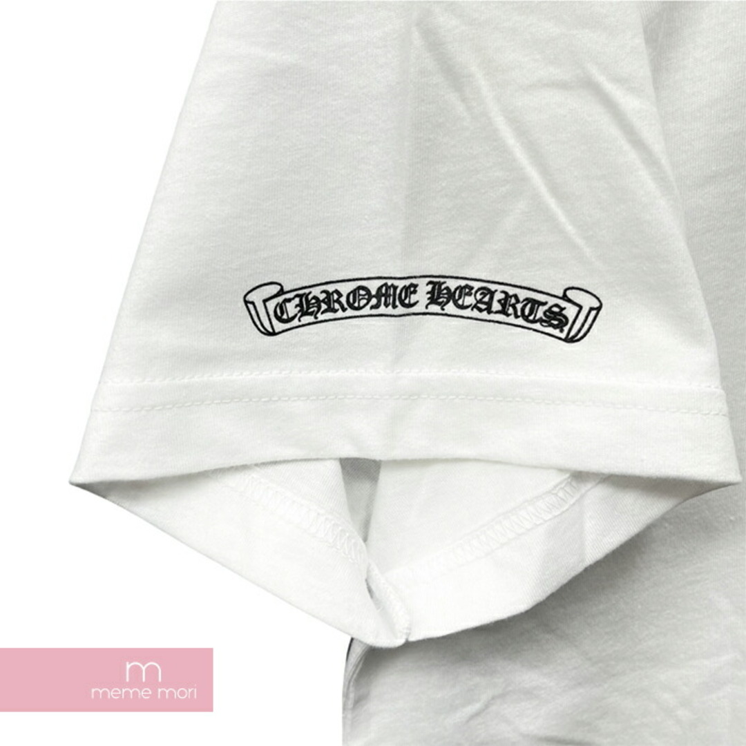 Chrome Hearts(クロムハーツ)のCHROME HEARTS Cemetery Cross Tire Track Tee クロムハーツ セメタリークロスタイヤトラックTシャツ 半袖カットソー 胸ポケット プリント ホワイト サイズL【240414】【新古品】【me04】 メンズのトップス(Tシャツ/カットソー(半袖/袖なし))の商品写真