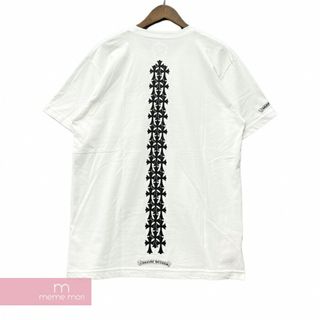 CHROME HEARTS Cemetery Cross Tire Track Tee クロムハーツ セメタリークロスタイヤトラックTシャツ 半袖カットソー 胸ポケット プリント ホワイト サイズL【240414】【新古品】【me04】