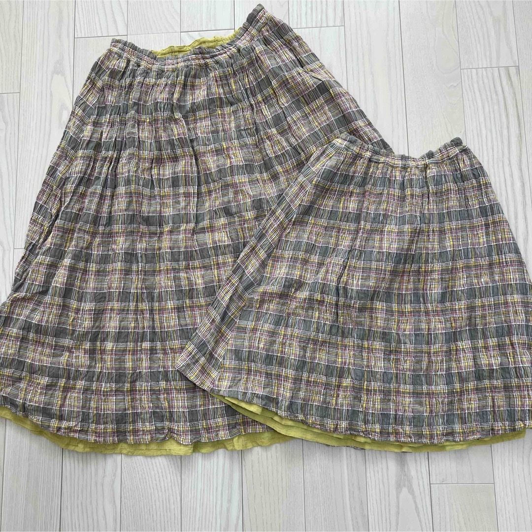 キムラタン(キムラタン)のリンクコーデ　リバーシブル　スカート  キッズ/ベビー/マタニティのキッズ服女の子用(90cm~)(スカート)の商品写真