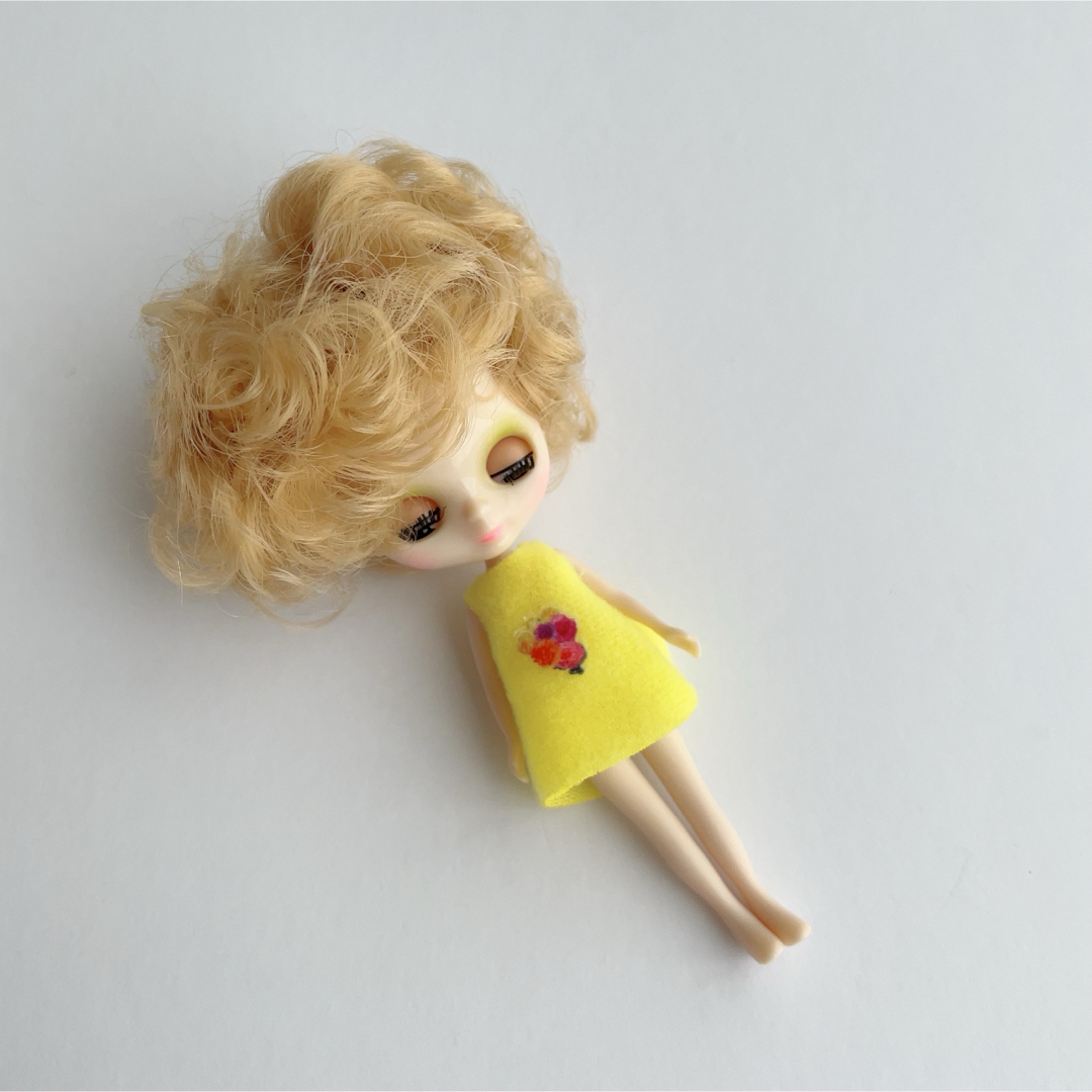 セール！アイシードール　プチ　ゴールド　アフロ ハンドメイドのぬいぐるみ/人形(人形)の商品写真