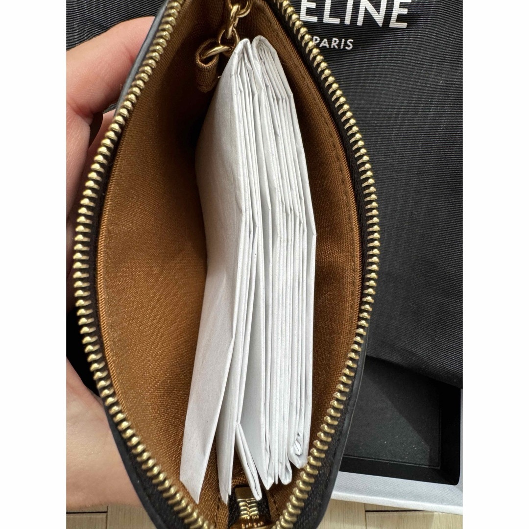 celine(セリーヌ)のCELINE フック付きコイン＆カードポーチ / トリオンフキャンバス  レディースのファッション小物(コインケース)の商品写真
