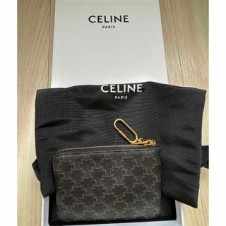 セリーヌ(celine)のCELINE フック付きコイン＆カードポーチ / トリオンフキャンバス (コインケース)