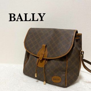 バリー(Bally)の美品✨BALLYバリーショルダーバッグハンドバッグブラウン茶総柄ロゴ(ショルダーバッグ)