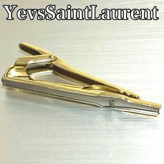 イヴサンローラン(Yves Saint Laurent)のYevsSaintLaurent サンローラン　ネクタイピン　ゴールド×シルバー(ネクタイピン)