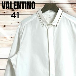 ☆人気モデル☆VALENTINO ロックスタッズ ドレスシャツ 長袖 41 白