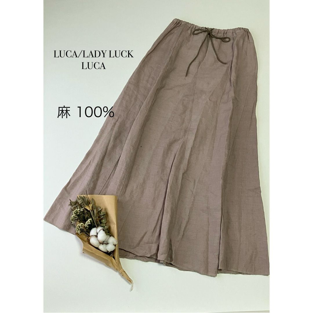 LUCA/LADY LUCK LUCA(ルカレディラックルカ)のLUCA/LADY LUCK LUCA  リネンマキシスカート レディースのスカート(ロングスカート)の商品写真
