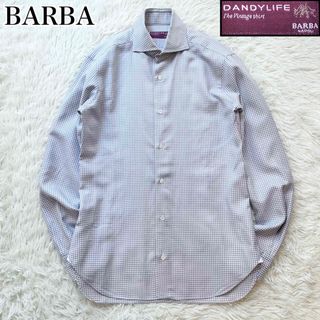 BARBA - BARBA ホリゾンタルカラーシャツ カッタウェイ DANDYLIFE 38